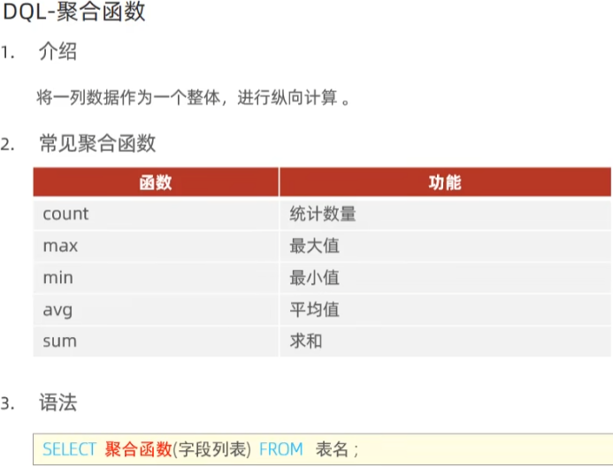 having聚合函数